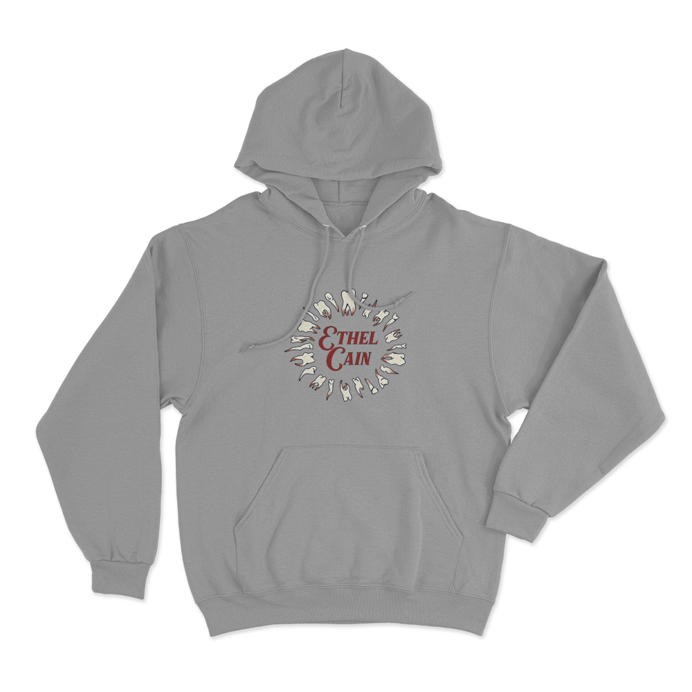 Teeth Wreath Hoodie Grey Teeth Wreath Hoodie Grey 2