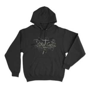 Vine Cross Hoodie Black
