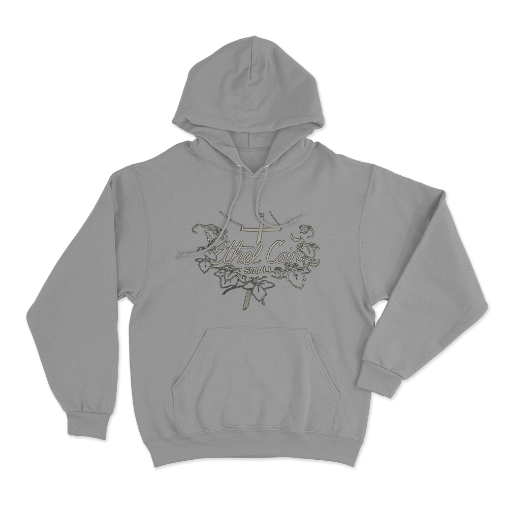 Vine Cross Hoodie Grey Vine Cross Hoodie Grey