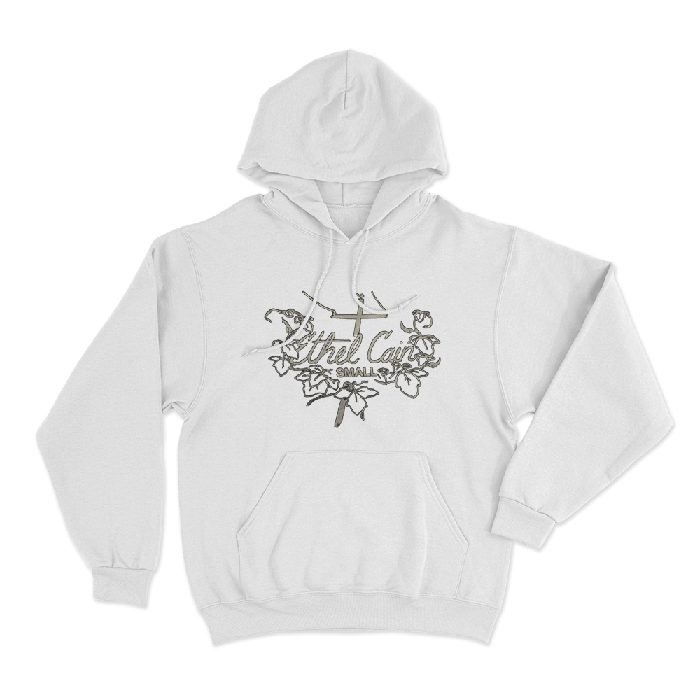 Vine Cross Hoodie White Vine Cross Hoodie White