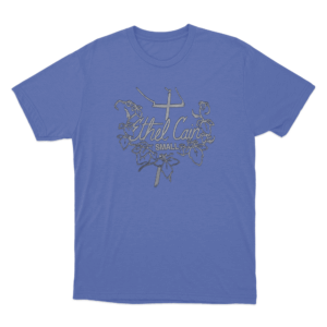 Vine Cross T Shirt Blue